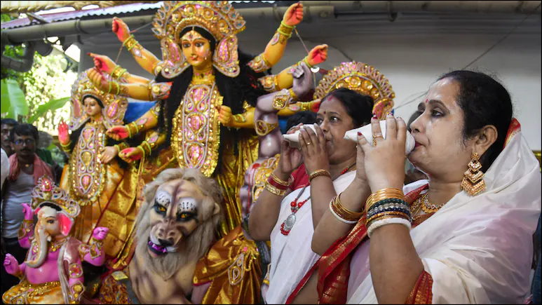 Because durga Puja in Bengal has developed a very distinctive cultural character, read: No Food