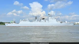Three Chinese Navy ships Tang Shan, Da Qing and Tai Hu have arrived at the Chattogram Port