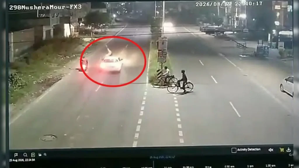 On Camera, Man Flung Into Air, Dragged On Roof After Speeding Car Hits Cycle In Amritsar