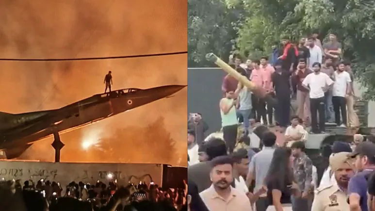 Students Climb Atop MiG-23, Tank As Dramatic Scenes Unfold At Punjab's LPU
