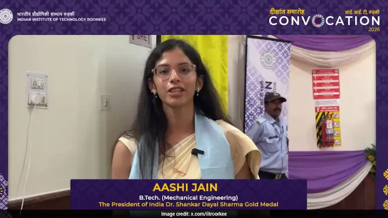BTech Mechanical Student Honoured With President's Gold Medal — IIT Roorkee Convocation 2026