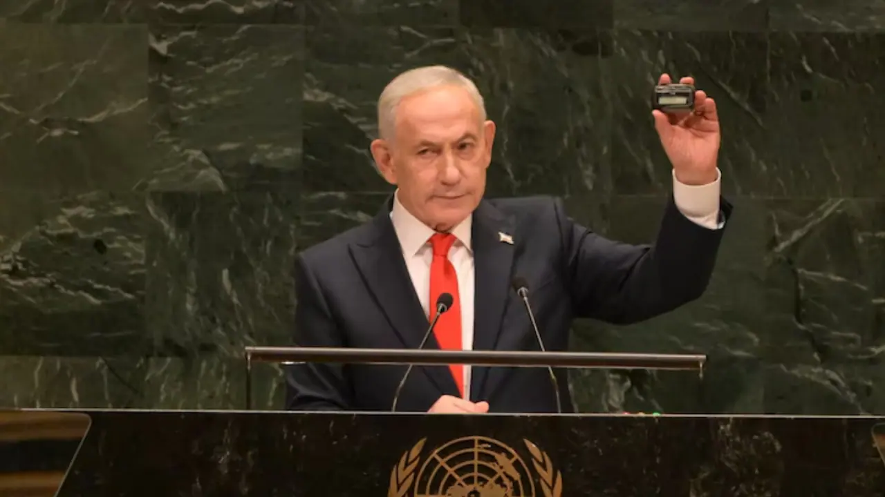 Israeli Prime Minister Benjamin Netanyahu addressed the United Nations General Assembly