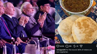 Congress leader Rahul Gandhi seems unimpressed with the food that was served at the BRICS