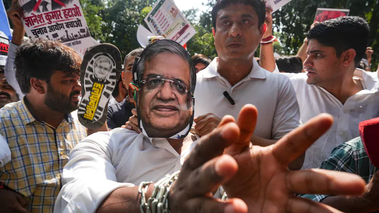 Water Cannons Used, Gaurav Gogoi Detained As Congress Holds Protests Against Gyanesh Kumar