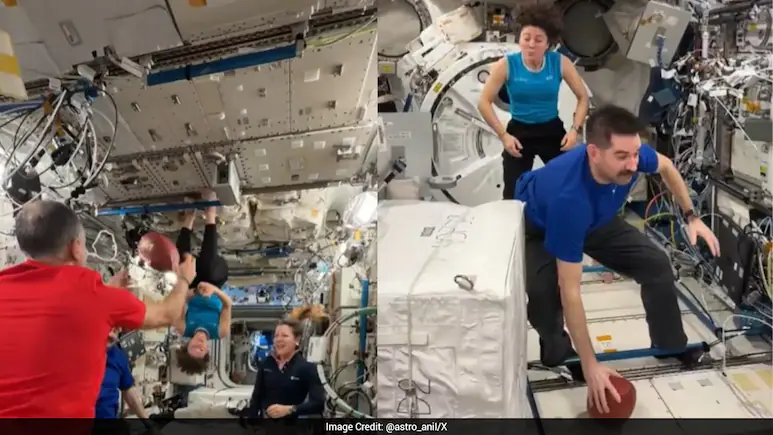 Astronaut Anil Menon recently showcased footage of astronauts playing football aboard