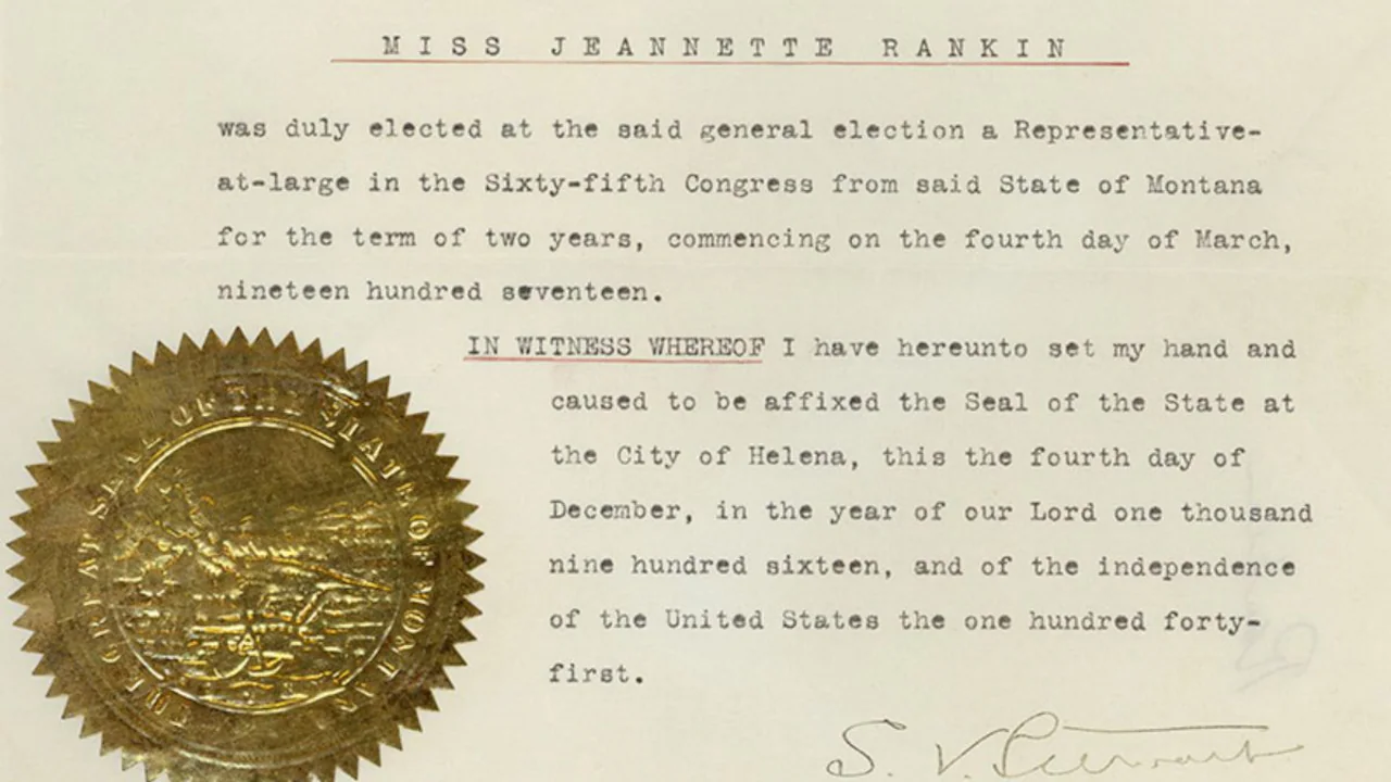 A woman was elected to the Congress before women had the right to vote in the United States