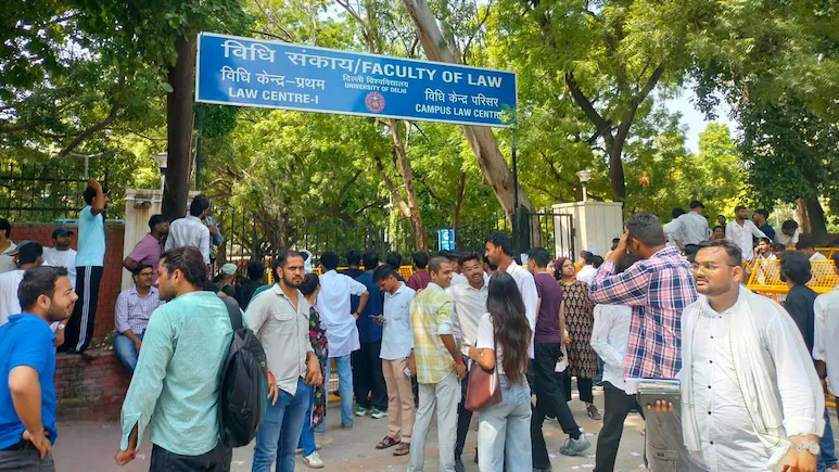 Voting is underway for the Delhi University Students' Union (DUSU) elections for the four key