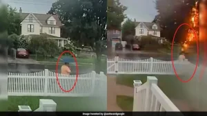 US Man Struck By Lightning Outside His Home, Doorbell Camera Captures Terrifying Moment