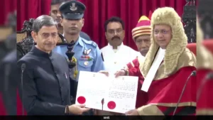 Justice Ravindra Vithalrao Ghuge was officially sworn in as the 45th Chief Justice