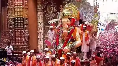 Mumbai bids farewell as iconic Ganesh idol leaves for visarjan — Lalbaugcha Raja immersion