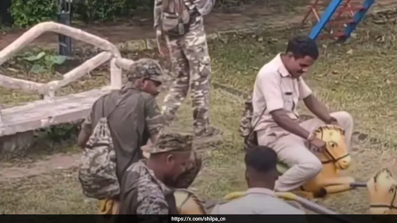 Watch: Security Personnel Enjoy Merry-Go-Round Ride, Viral Video secures Hearts