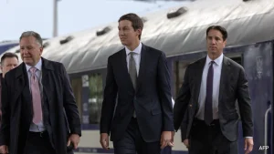 An AFP reporter in Kyiv saw the American envoys arrive by train