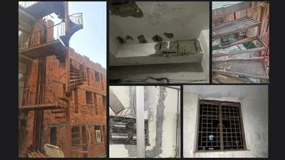 A ceiling fan fell in the women’s wing of Jawaharlal Nehru University’s Tapti Hostel on Tuesday