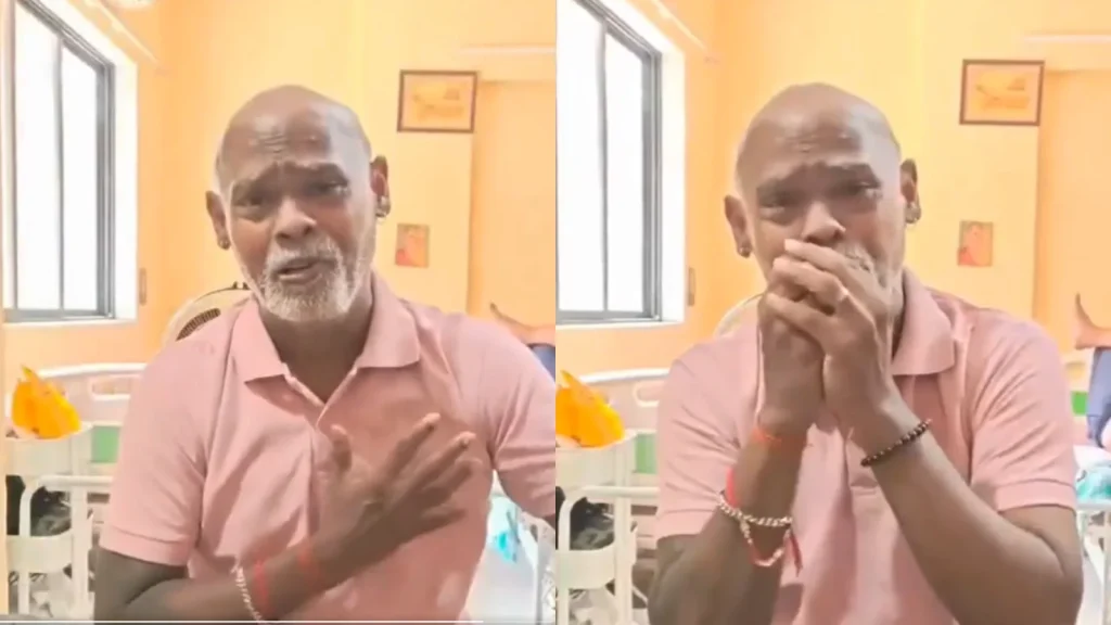 Former India cricketer Vinod Kambli has captured attention on social media with an emotional