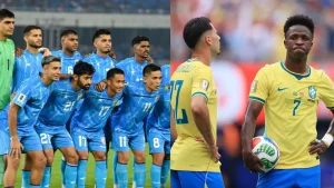 Tickets for the international friendly match between India and Brazil, scheduled for October 3