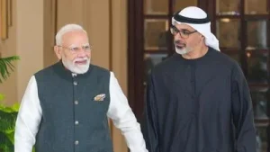 During a meeting at the Brics Summit on Saturday, Indian Prime Minister Narendra Modi and Abu