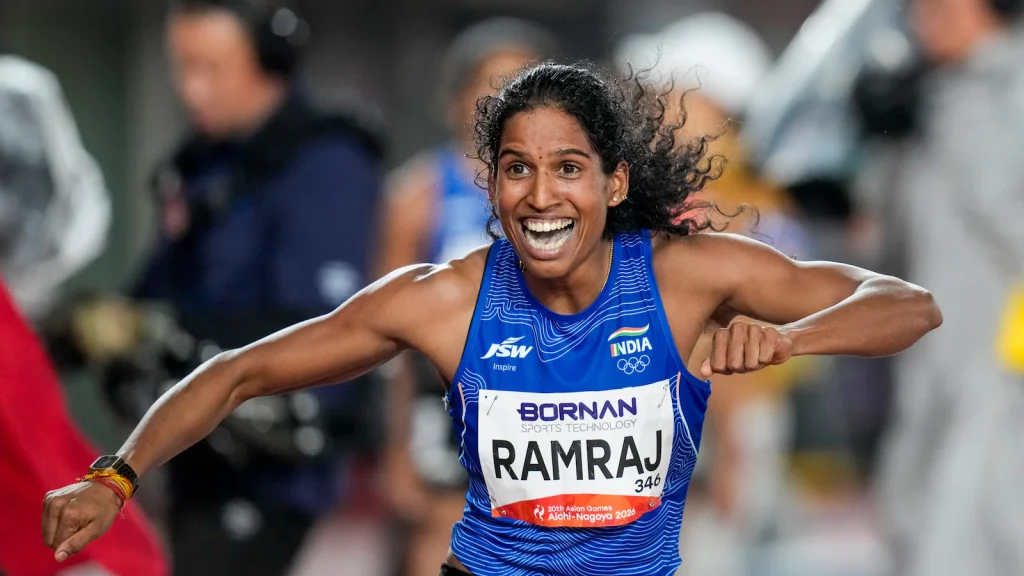 Indian athlete Vithya Ramraj clinched the bronze medal in the women's 400m hurdles at the Asian