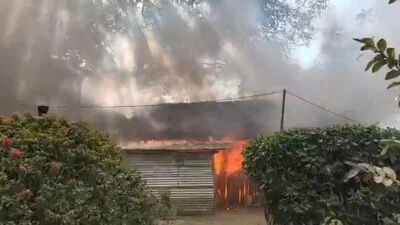 On Wednesday, at least 25 houses were set on fire in Kangpokpi district, Manipur