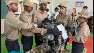 JIM Uncha Majra students secured top ranks in four trades this year, with students