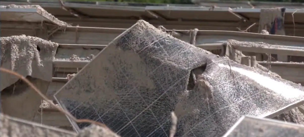 Aerial visuals show it has covered entire population centres, places that had people last week