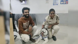 A pet dog that went missing from Hyderabad's Madhuranagar was traced several kilometres away