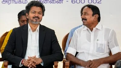 TVK leaders backed the projection of Vijay as PM for 2029, with TVK PWD minister Aadhav Arjuna
