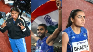 Earlier, India's Harita Bhadra clinched the bronze medal in the women's 200m, clocking 23.20