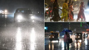 Delhi-NCR experienced heavy rainfall on Tuesday, prompting the India Meteorological Department