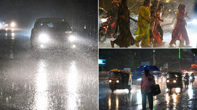 Delhi-NCR experienced heavy rainfall on Tuesday, prompting the India Meteorological Department