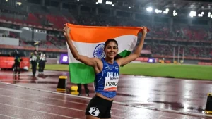 India's Prachi Choudhary won a bronze medal in women's 400m final at the Asian Games on Saturday