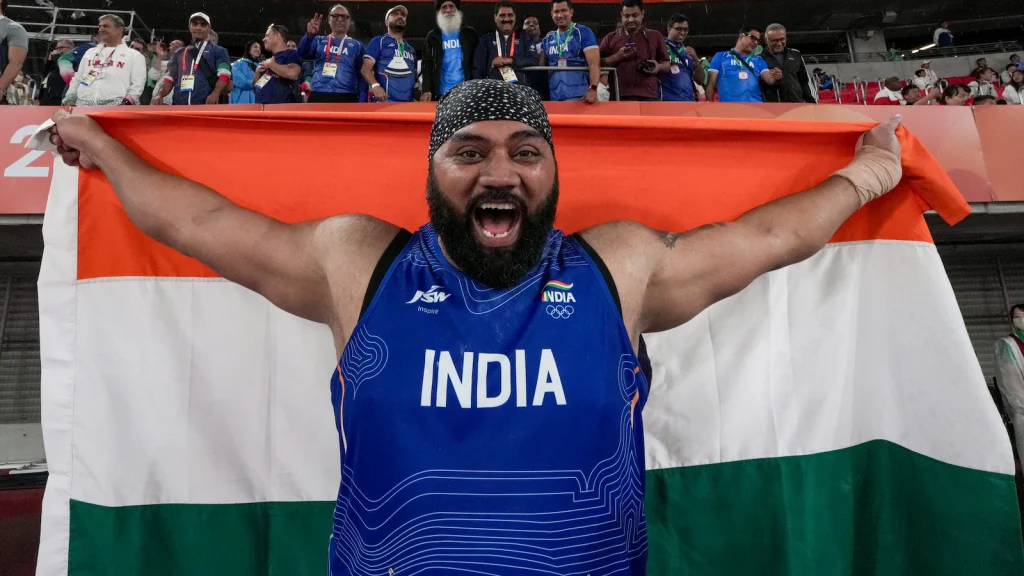 Tajinderpal Singh Toor's bid for a hat-trick of Asian Games gold medals ended in silver as