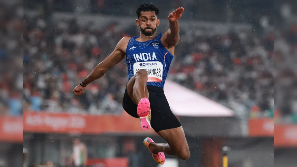 Tears welled up in the eyes of K S Bijimol as she watched her son, long jumper Murali
