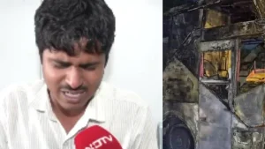 Greater Noida Bus Fire Victim's Son Breaks Down — 'My Father Still Missing'