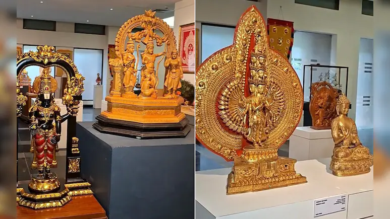 From temple replicas and traditional paintings to sporting memorabilia and models representing