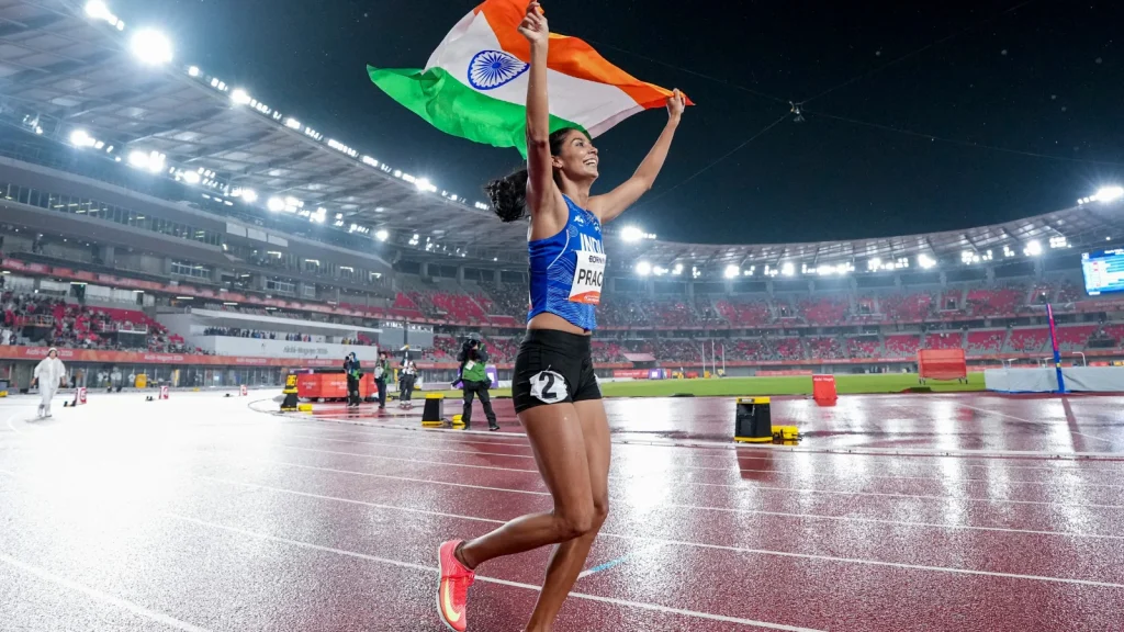 India secured a bronze medal in athletics at the Asian Games 2026, with Prachi finishing third