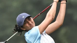 Indian golfer Aditi Ashok fired a bogey-free four-under 68 that catapulted her into the tied