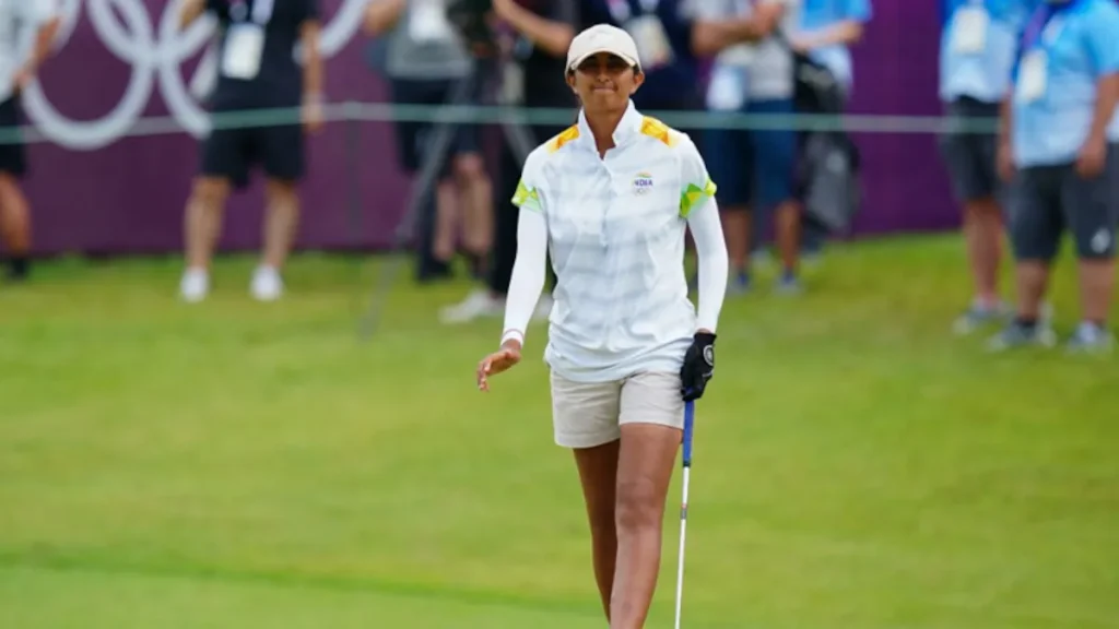 Aditi Ashok played a sensational third round of 11-under 61 to place herself in a commanding