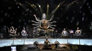 Chorbagan Durga idol immersed without customary rituals Debi Boron or Sindoor Khela a week