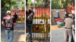 Following the trespassing incident, Dipke took to X and said, “Cockroaches with the Tiranga