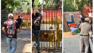 Following the trespassing incident, Dipke took to X and said, “Cockroaches with the Tiranga