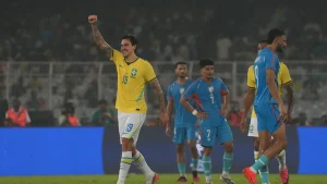 Five-time World Cup winners Brazil showed glimpses of their class in a 4-0 victory over India