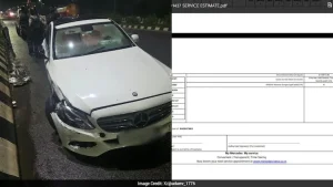 Rizk explained that he was driving during heavy Bengaluru rain when his vehicle hydroplaned