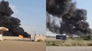 Saudi Arabia on Tuesday struck an oil facility in Yemen's Houthi-controlled capital of Sanaa