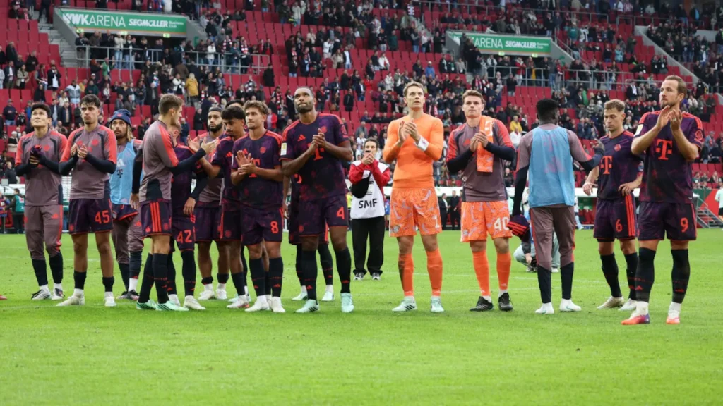 Bayern Munich twice came from behind to draw 2-2 at Augsburg on Saturday after a mistake