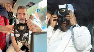 The protest march, led by opposition leaders including Congress' Rahul Gandhi and Mallikarjun