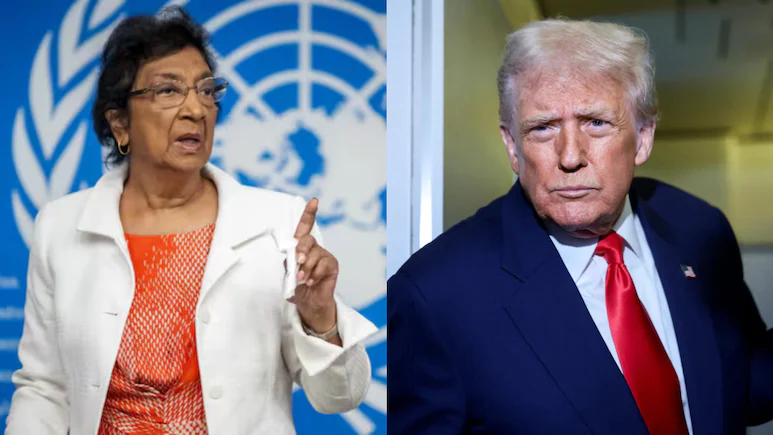 Nobel Peace Prize winner Navi Pillay on Wednesday hit out at Donald Trump's "illegal" sanctions