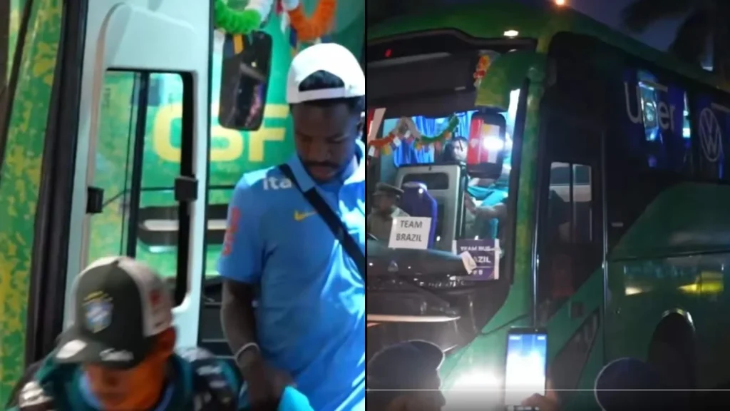 Brazil Touch Down In Kolkata Ahead Of India Clash — Handful Of Fans, Heavy Security
