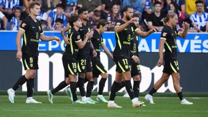 Cristiano Romero's header in the 87th minute earned Atletico Madrid a narrow 2-1 victory