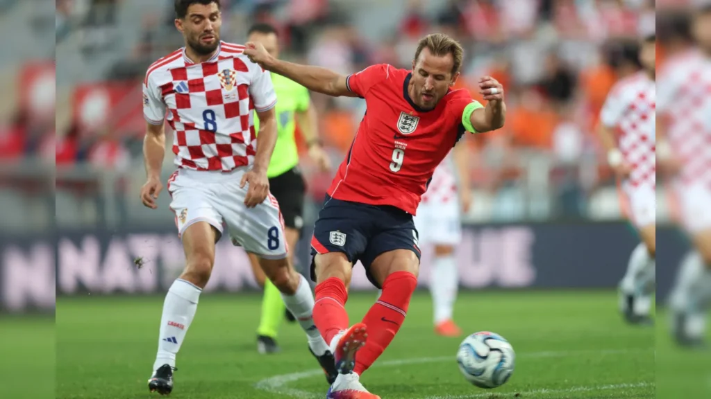 Harry Kane and Bukayo Saka scored twice each as a ruthless England crushed Croatia 7-0 away