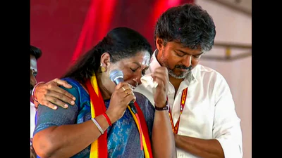 DHARAPURAM: In a clear shift in his campaign pitch, chief minister C Joseph Vijay sharpened